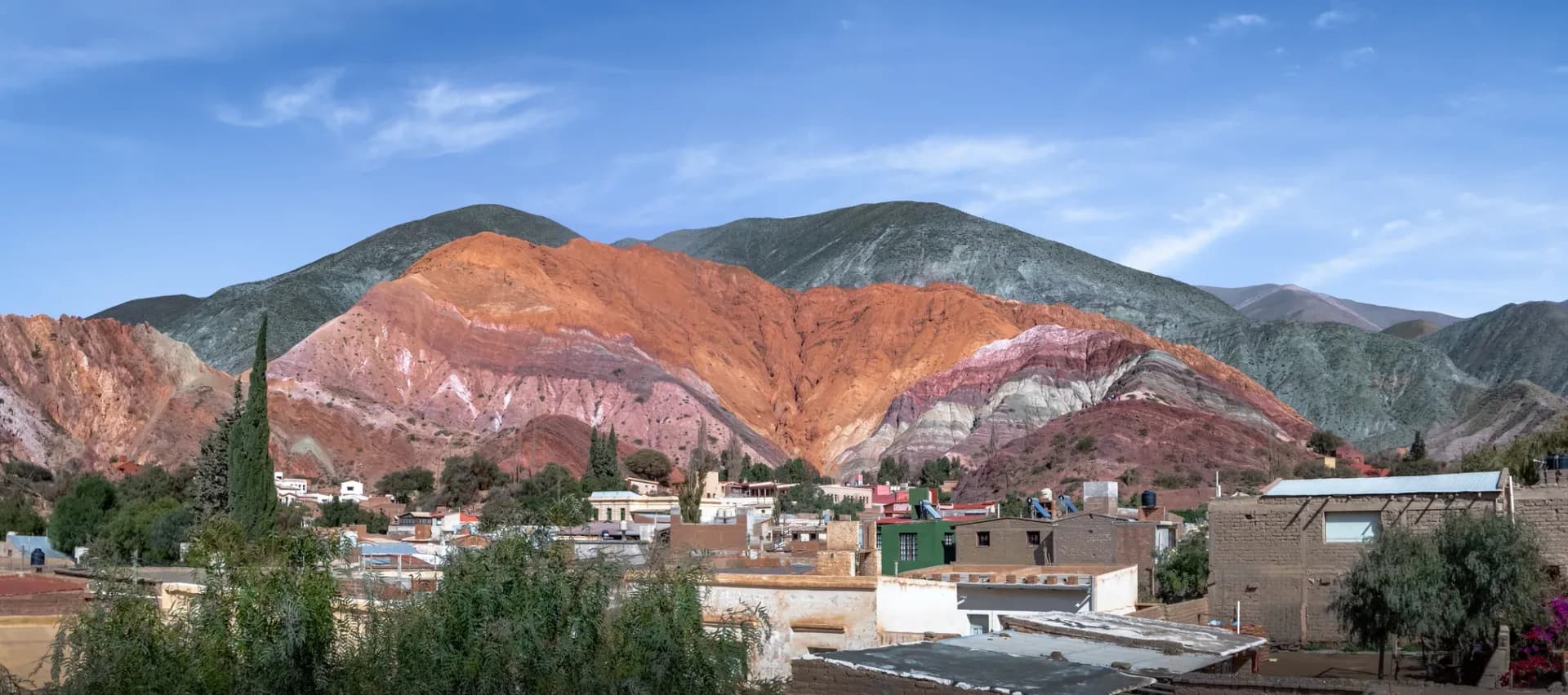The Hill of Seven Colours above the village of Purmamarca, Jujuy, Argentina
