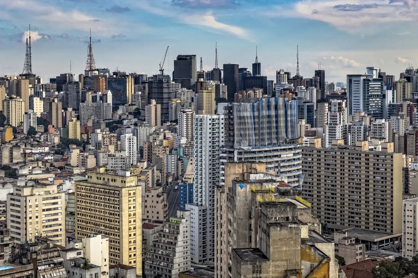 Dense high-rise skyline of Sao Paulo, Brazil's largest city