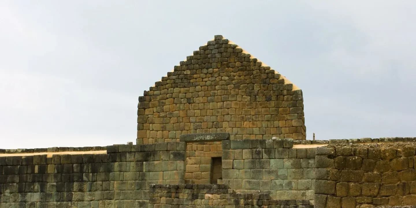 The Temple of the Sun at Ingapirca, the largest Inca site in Ecuador
