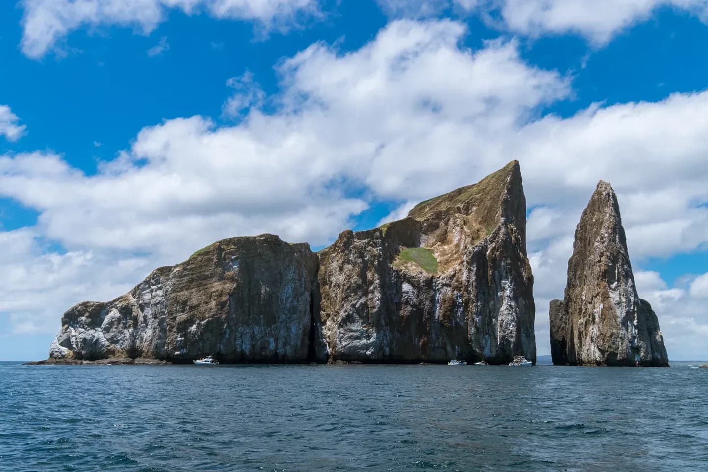 Kicker Rock, the split volcanic cone rising from the sea off San Cristóbal, Galápagos