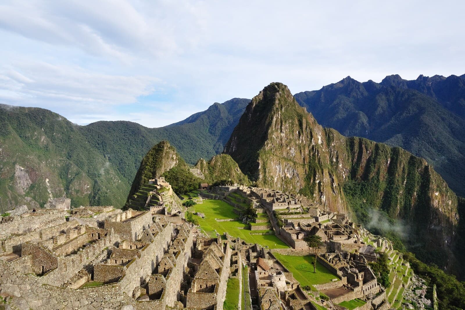 Machu Picchu citadel perched above the Urubamba Valley, Peru
