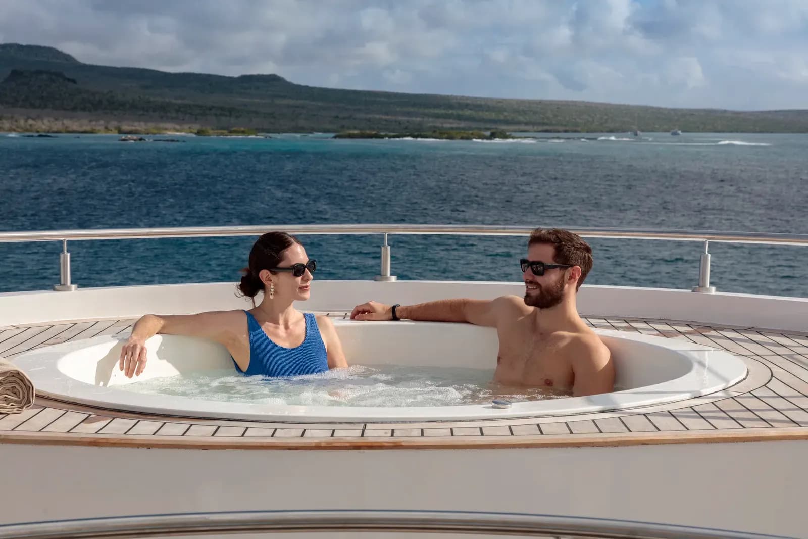 Private suite jacuzzi aboard Hermes, Galápagos