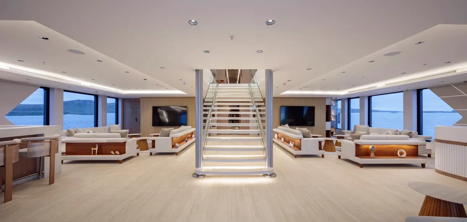 Main lounge aboard Hermes, Galápagos