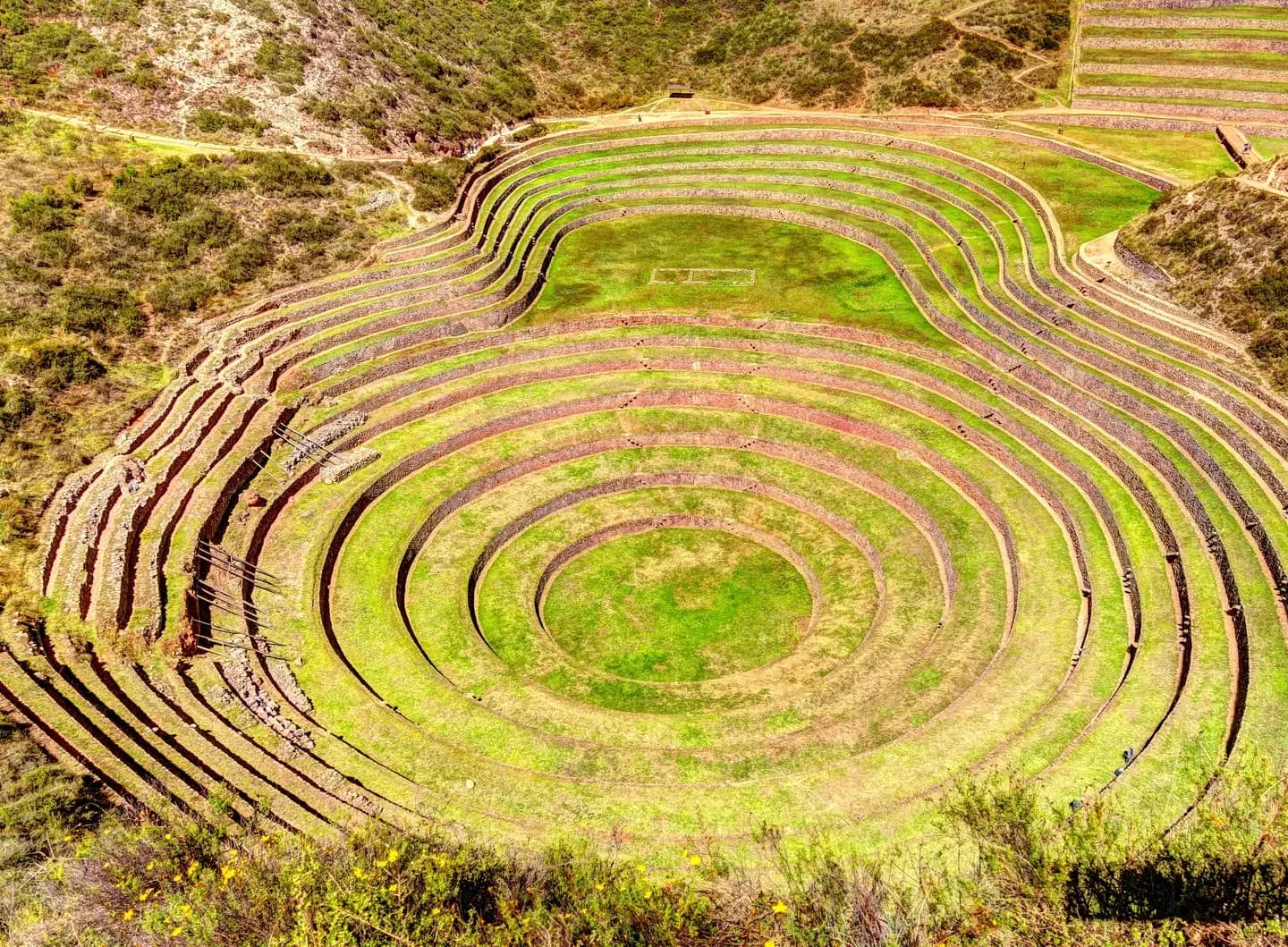 The circular Inca terraces of Moray, Sacred Valley, Peru